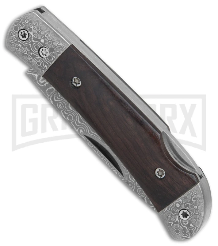 Boker Magnum Damascus Countess Ebony Folding Knife - Damascus Plain - Image 3