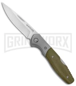 Boker Magnum Nice Green Lock Back Knife Micarta - Satin Plain