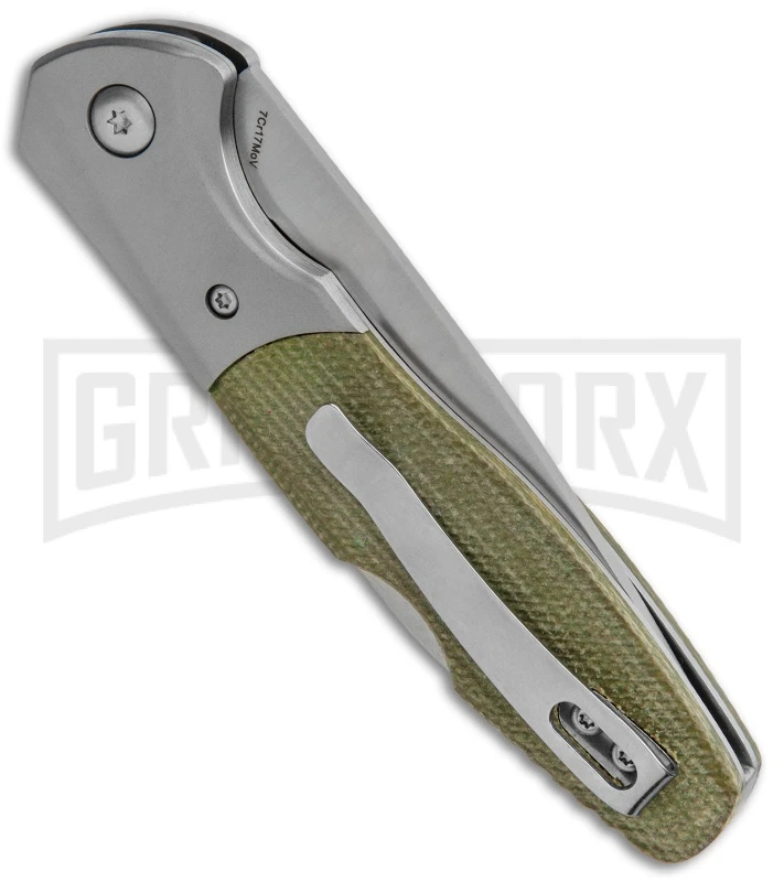 Boker Magnum Nice Green Lock Back Knife Micarta - Satin Plain - Image 3