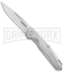 Boker Magnum Shiny EDC Slip Joint Folding Knife - Satin Plain