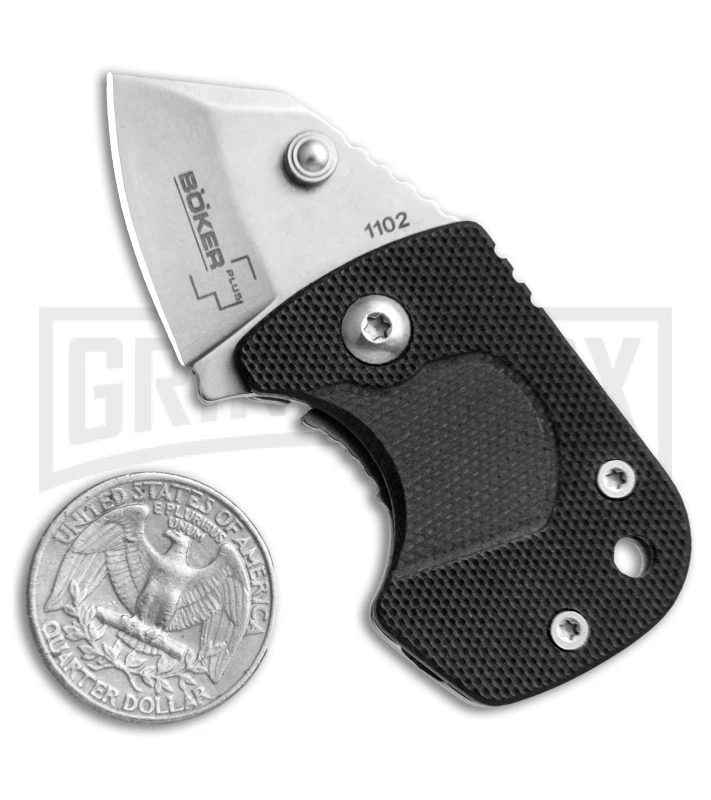 Boker Plus DW-1 Black Zytel Folding Knife - Stonewash Plain - Image 4