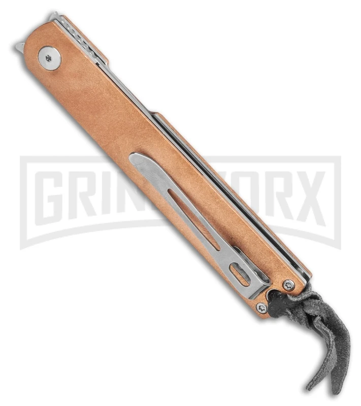 Boker Plus Kansei Nori Copper Liner Lock Knife (Satin Plain) - Image 3