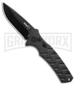 Boker Plus Strike Manual Knife - Drop Point Black Plain