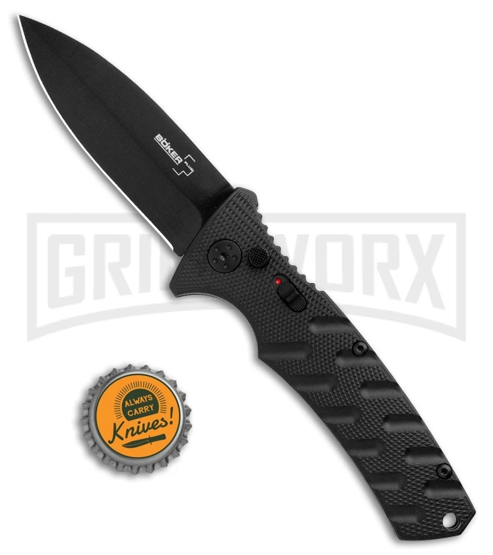 Boker Plus Strike Manual Knife - Dagger Black Plain - Image 4