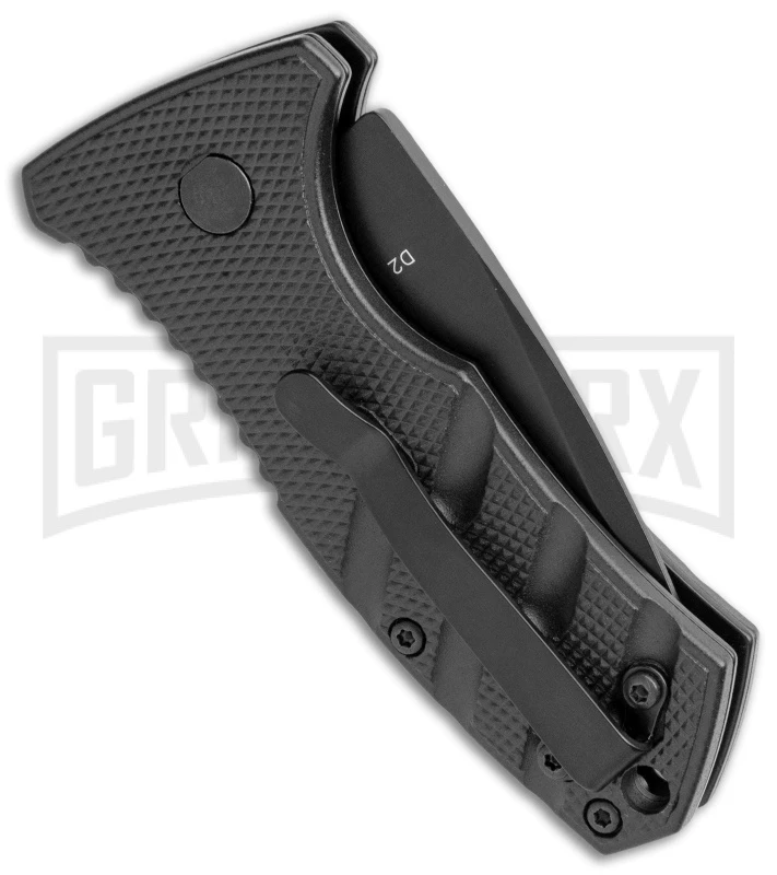 Boker Stubby Strike Black Automatic Knife CA Legal - Black - Image 3