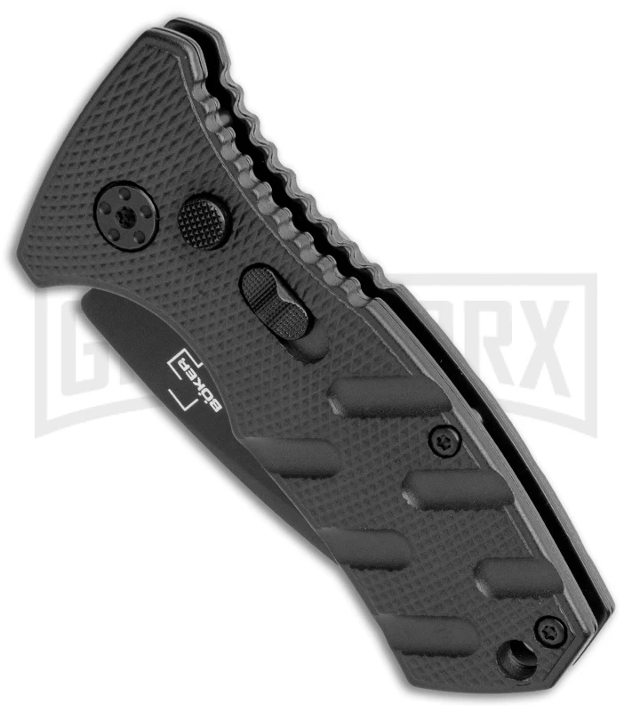 Boker Stubby Strike Black Automatic Knife CA Legal - Black - Image 2