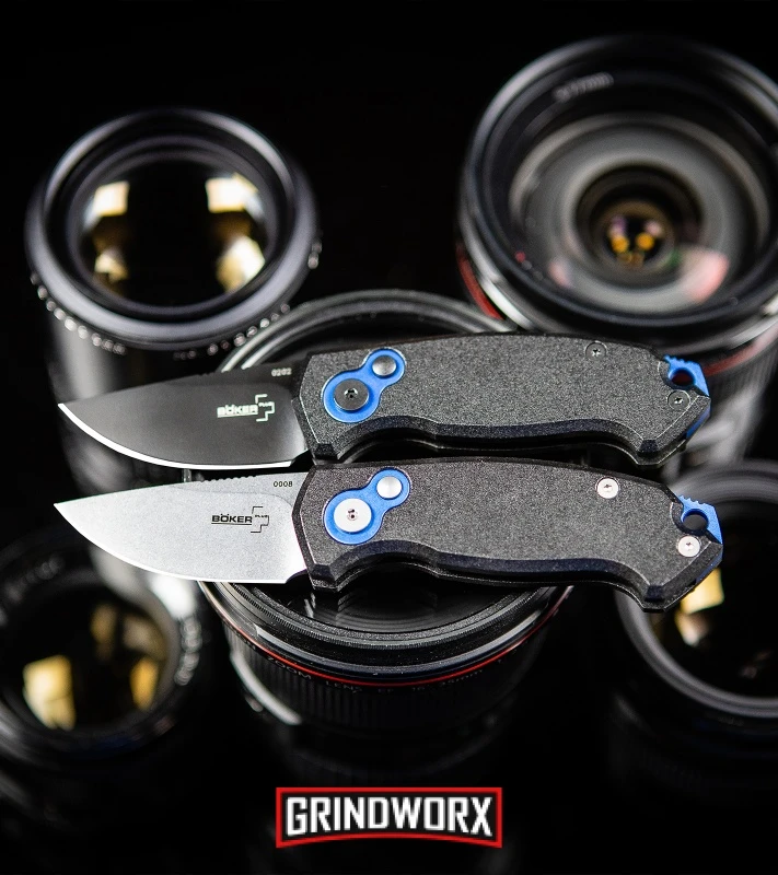 Boker Vox Kompakt CA Legal Automatic Knife - Drop Point Black Plain - Image 5