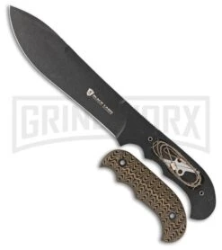 Browning Black Label Stow-Away Survival Black/Tan G-10 Fixed Blade Knife - Black