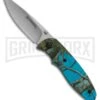 Browning EDC Fossa Blue Camo Folding Knife - Satin Plain