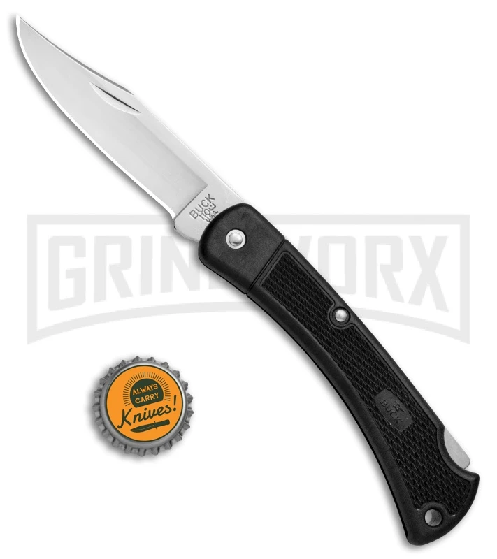 Buck Knives Buck 110 Folding Hunter LT Black Lockback Knife - Satin Plain - Image 5