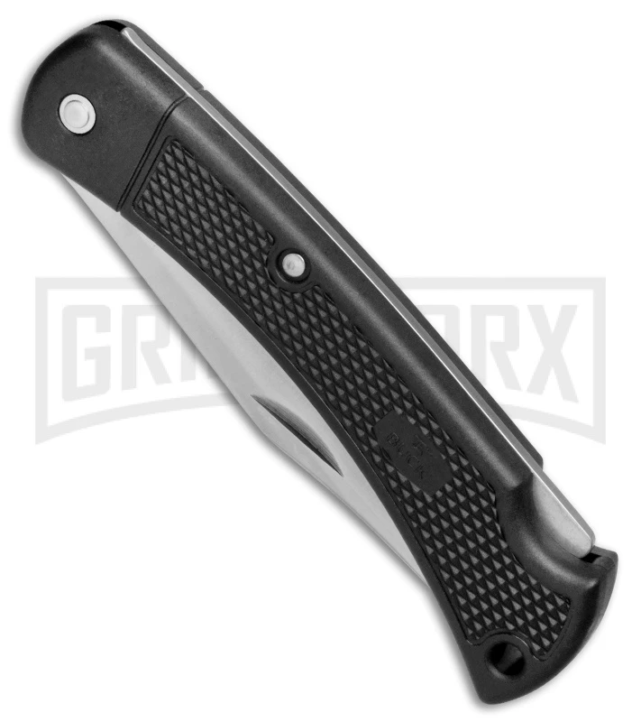 Buck Knives Buck 110 Folding Hunter LT Black Lockback Knife - Satin Plain - Image 2