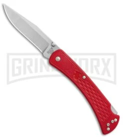 Buck Knives Buck 110 Slim Select Red GFN Lockback Knife - Satin Plain