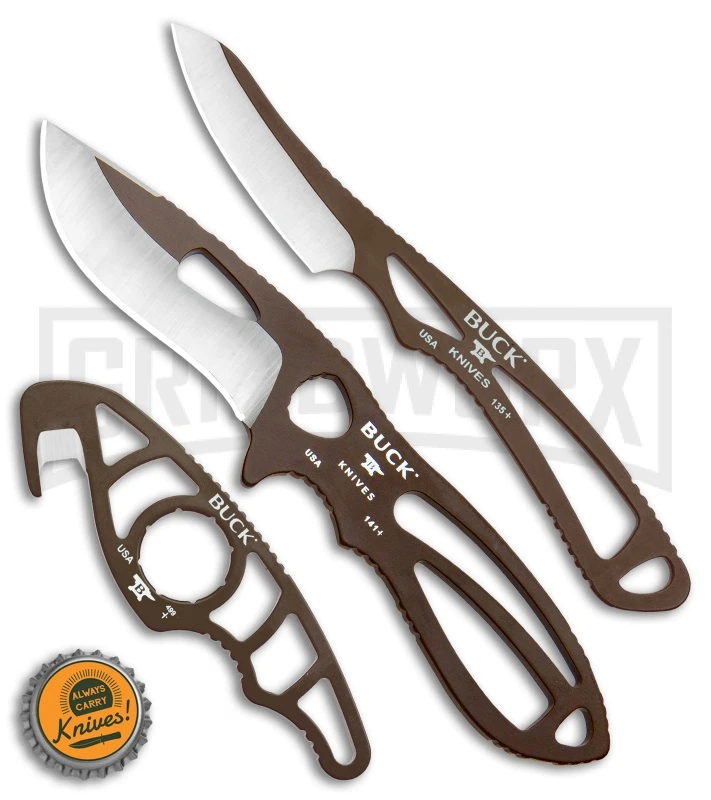 Buck Knives Buck PakLite Field Master Kit Brown Fixed Blade/Guthook - Brown/Satin - Image 10