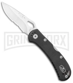 Buck Knives SpitFire Black Folding Knife - Satin Serr