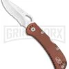 Buck Knives SpitFire Brown Folding Knife - Satin Serr