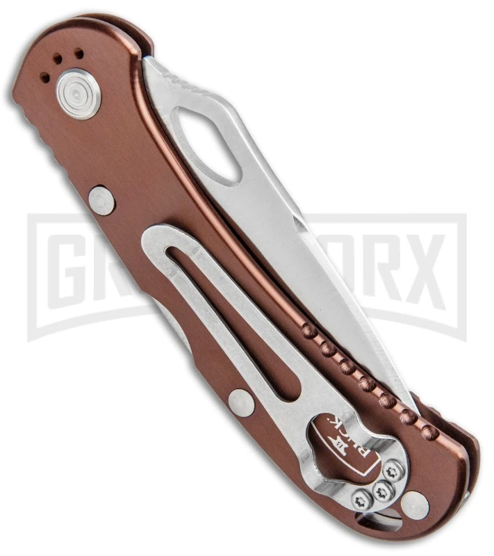 Buck Knives SpitFire Brown Folding Knife - Satin Serr - Image 3