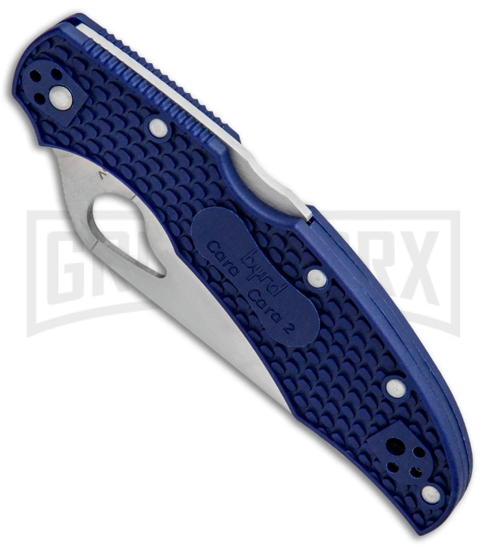 Byrd Cara Cara 2 Folding Knife Blue FRN - Satin Plain - Image 2