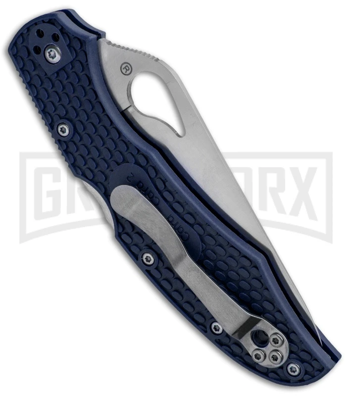 Byrd Cara Cara 2 Blue FRN Folding Knife - Satin Serr - Image 3