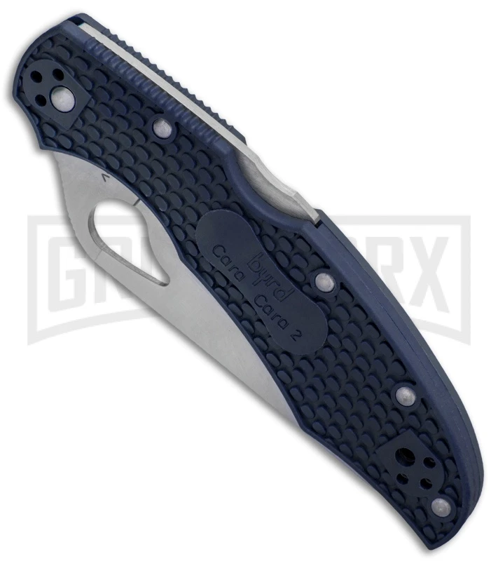 Byrd Cara Cara 2 Blue FRN Folding Knife - Satin Serr - Image 2