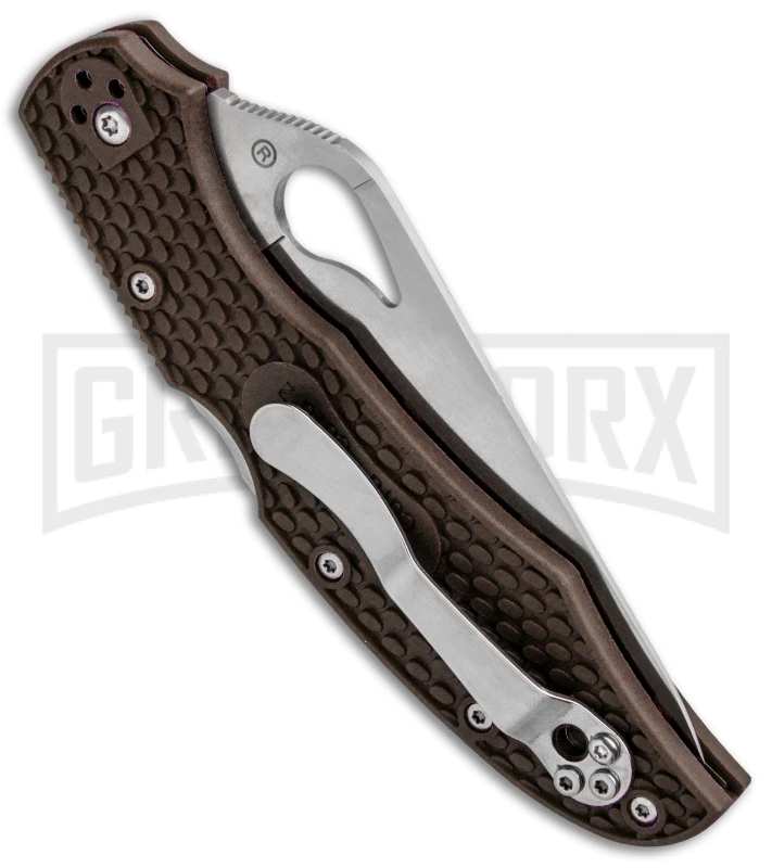 Byrd Cara Cara 2 Folding Knife Brown FRN - Satin Plain - Image 3