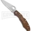 Byrd Cara Cara 2 Brown FRN Folding Knife - Satin Serr