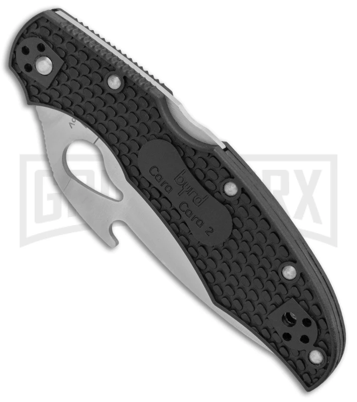 Byrd Cara Cara 2 Folding Knife Black FRN W/ Emerson Wave Opener - Satin Plain - Image 2
