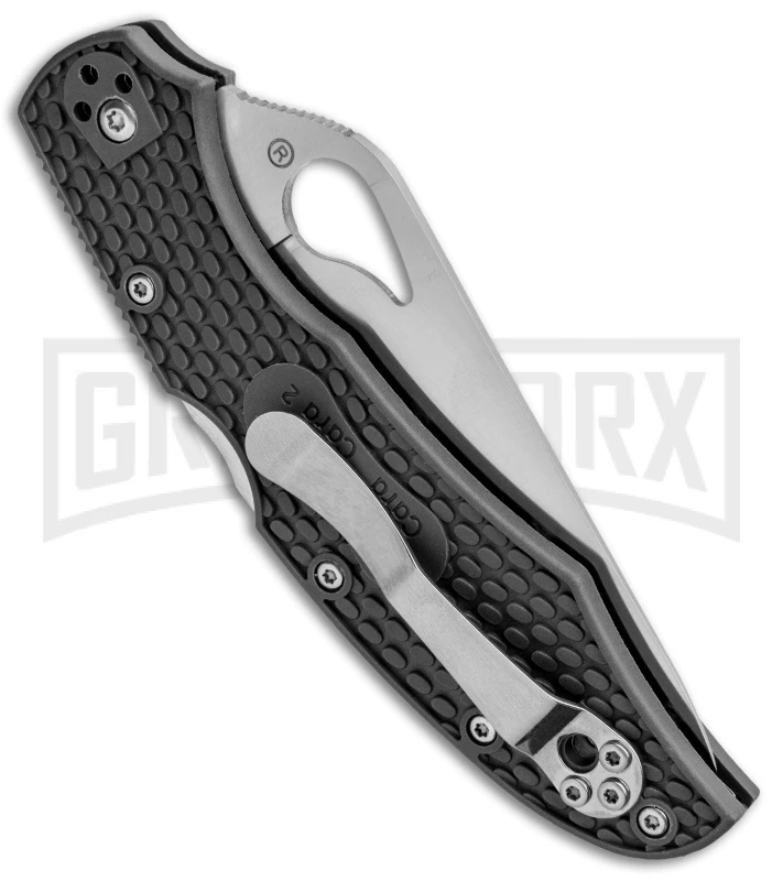 Byrd Cara Cara 2 Gray FRN Folding Knife - Satin Serr - Image 3