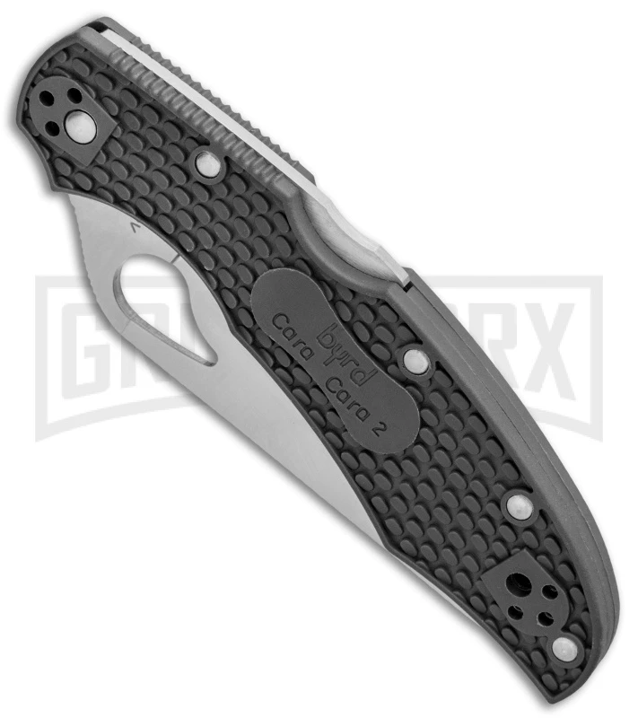 Byrd Cara Cara 2 Gray FRN Folding Knife - Satin Serr - Image 2