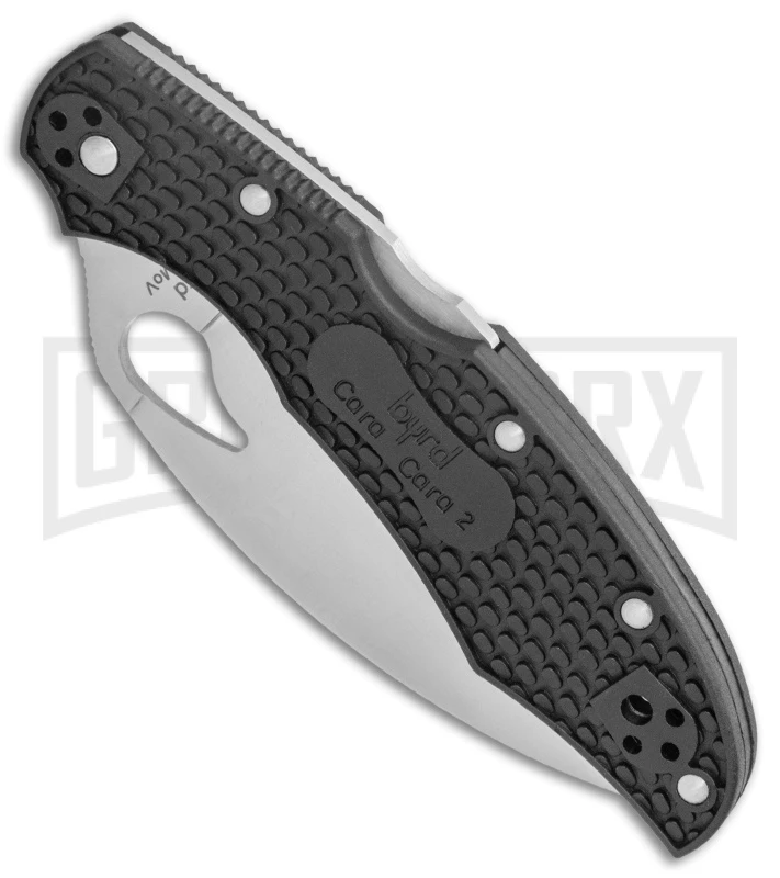 Byrd Cara Cara 2 Folding Knife Black FRN Wharncliffe - Satin Plain - Image 2