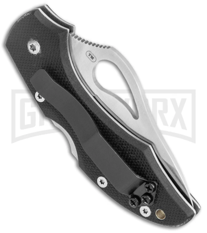 Byrd Robin Serrated Black G-10 Folding Knife - Satin Serrated - Image 3