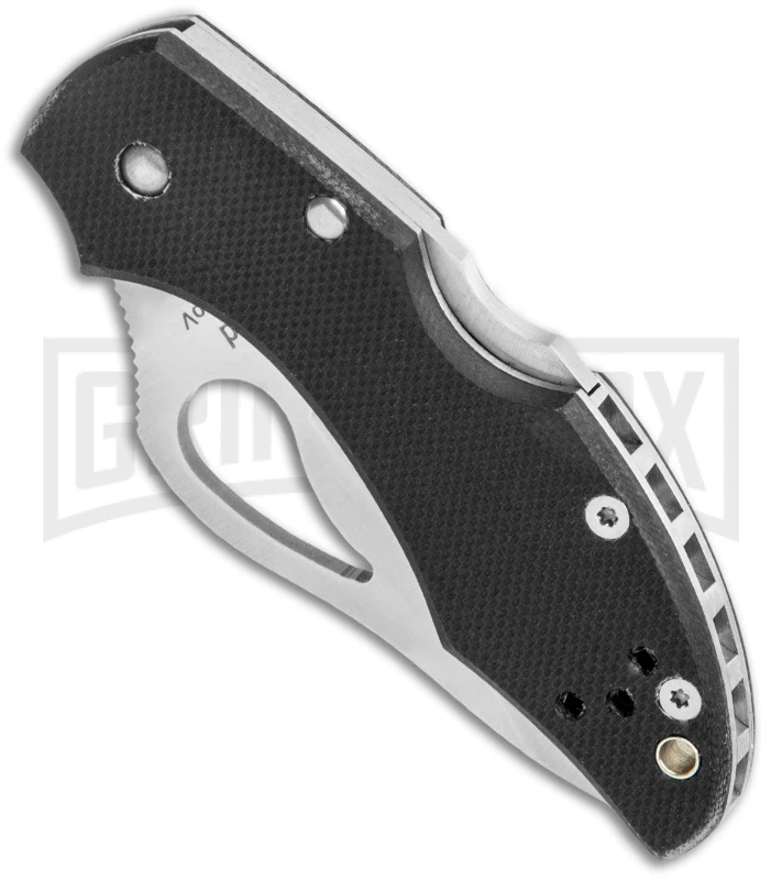 Byrd Robin Serrated Black G-10 Folding Knife - Satin Serrated - Image 2