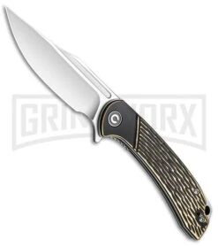 CIVIVI Dogma Brass Liner Lock Knife - Satin Stonewash Plain