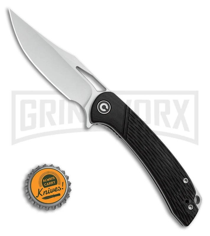 CIVIVI Dogma Black G-10 Liner Lock Knife - Satin Plain - Image 4