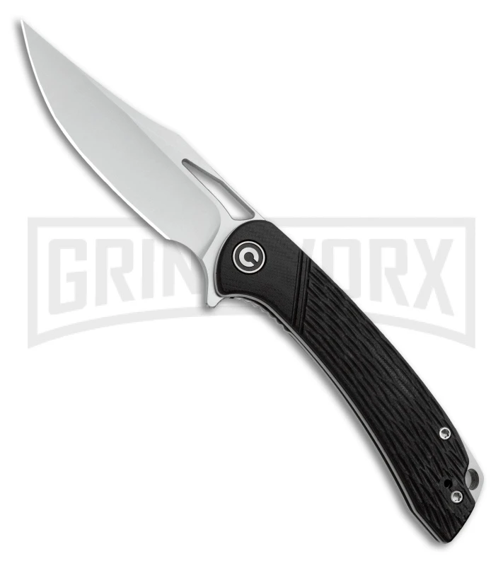 CIVIVI Dogma Black G-10 Liner Lock Knife - Satin Plain