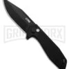 CJRB Cutlery Riff Black G-10 Button Lock Knife - Black Plain