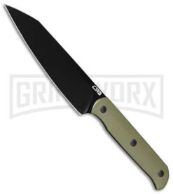 CJRB Green G-10 Silax Knife - Fixed Blade Black AR-RPM9