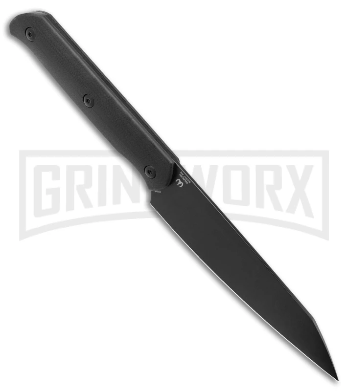 CJRB Silax Black G-10 Fixed Blade Knife - Black Plain - Image 2