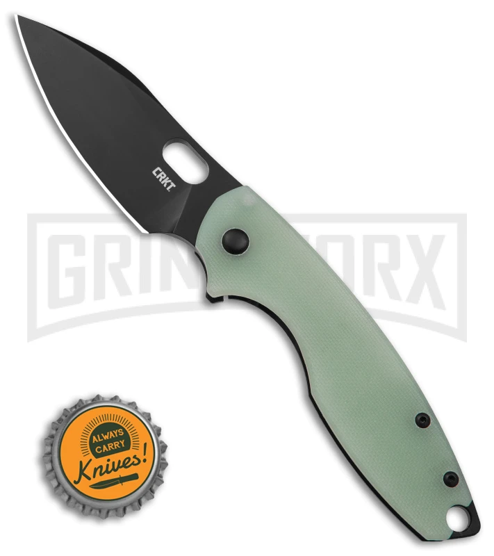 CRKT Limited Release Pilar III Frame Lock Knife Jade G-10 (3" Black D2) - Image 4