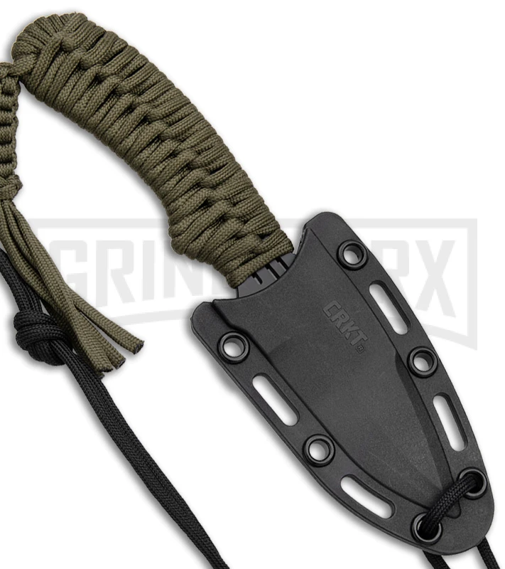 CRKT Thunder Strike Fixed Blade Neck Knife - Black Plain - Image 3