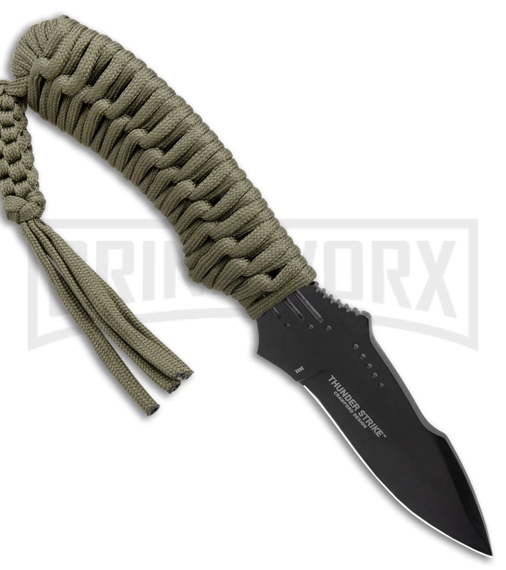 CRKT Thunder Strike Fixed Blade Neck Knife - Black Plain - Image 2