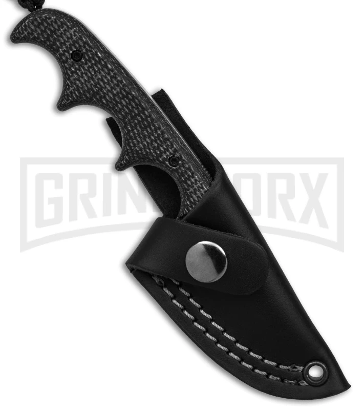 CRKT Folts Minimalist DP Black Resin Infused Fiber Neck Knife - Satin Plain - Image 2