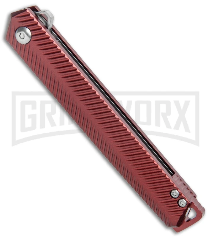 CRKT Ken Onion Stylus Assisted Flipper Knife Maroon (3.1" Satin) K820BXP - Image 2