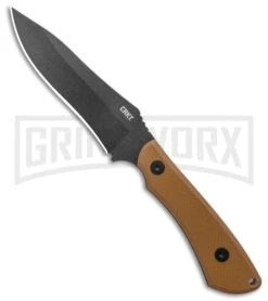 CRKT Ramadi Coyote Fixed Blade Knife - Black Plain