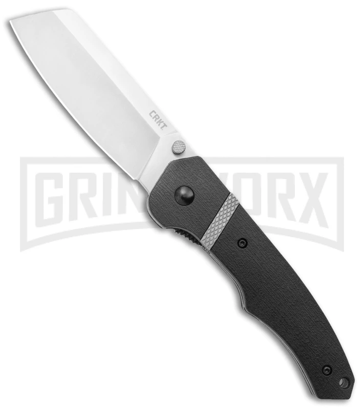 CRKT Ripsnort II Black Liner Lock Knife - Satin Plain