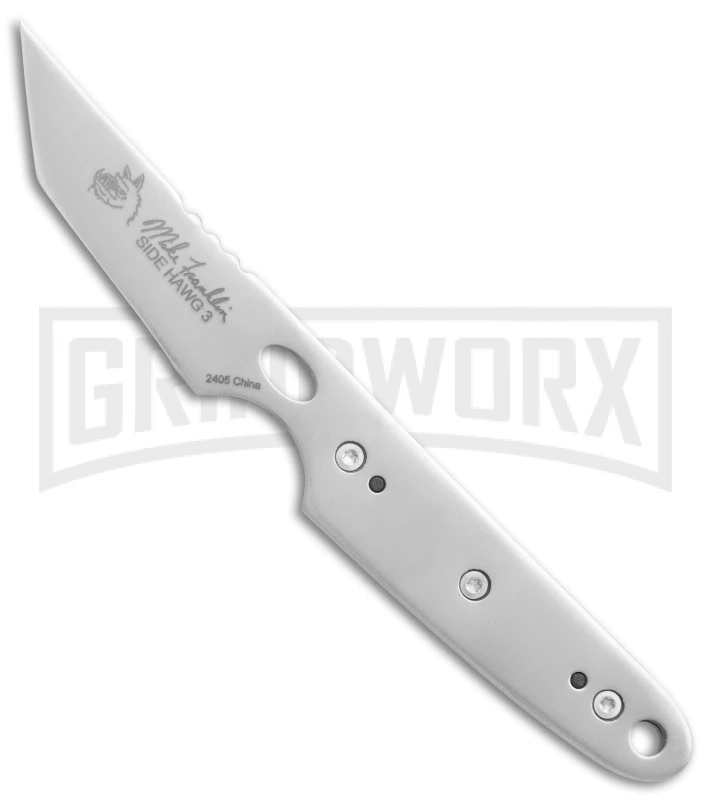 CRKT Side Hawg 3 Neck Knife With Pivot Sheath - Tanto Satin Plain