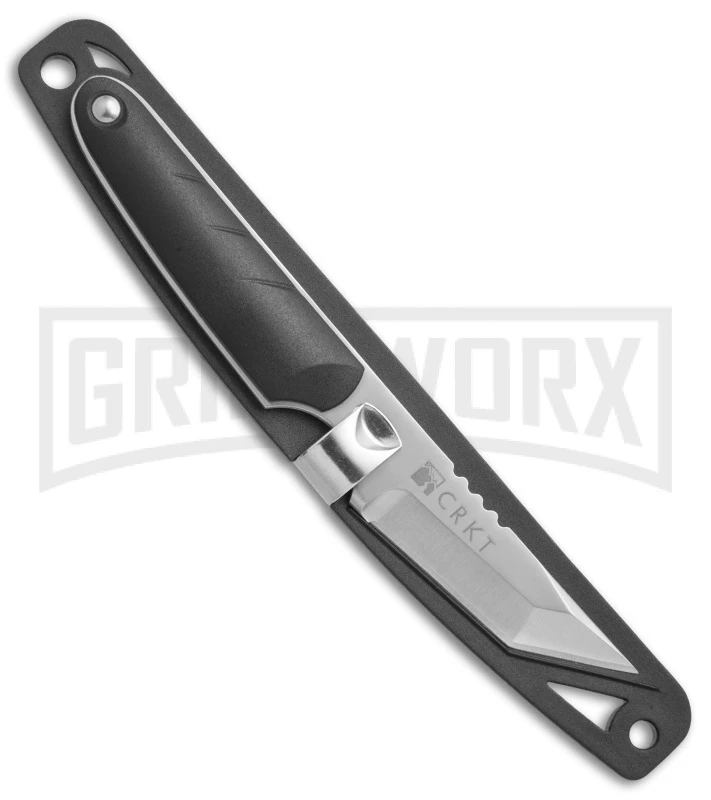 CRKT Side Hawg 3 Neck Knife With Pivot Sheath - Tanto Satin Plain - Image 3