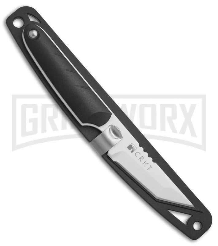 CRKT Side Hawg 3 White Neck Knife With Pivot Sheath - Tanto White Plain - Image 3