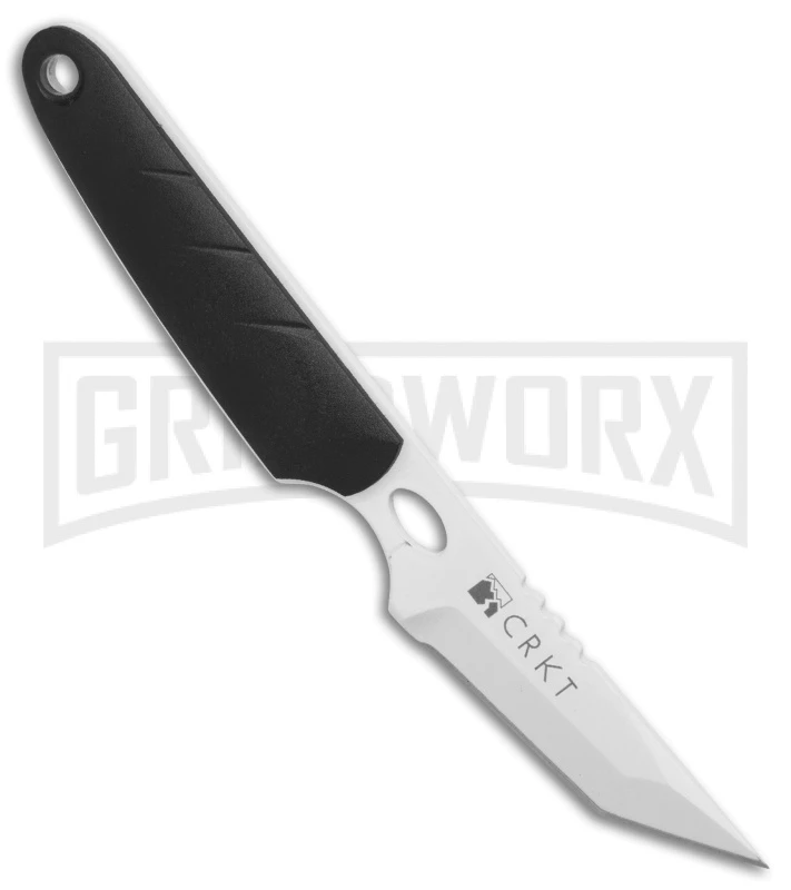 CRKT Side Hawg 3 White Neck Knife With Pivot Sheath - Tanto White Plain - Image 2