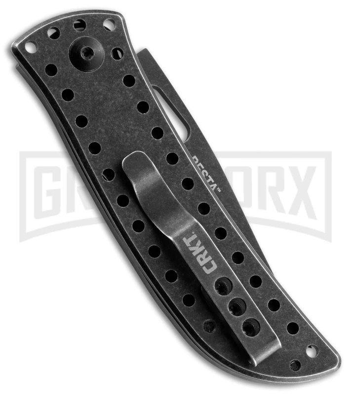 CRKT Desta Black Folding Knife - Black Stonewash - Image 3