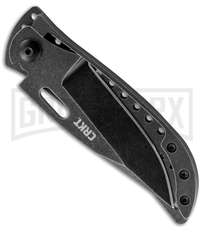 CRKT Desta Black Folding Knife - Black Stonewash - Image 2